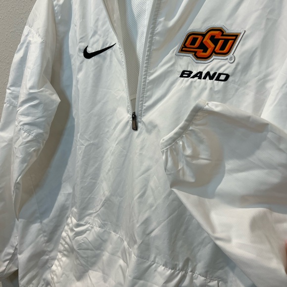 Oklahoma State Cowboys White Jacket Mens M Nike Storm Fit 1/4 Zipper - Picture 11 of 13